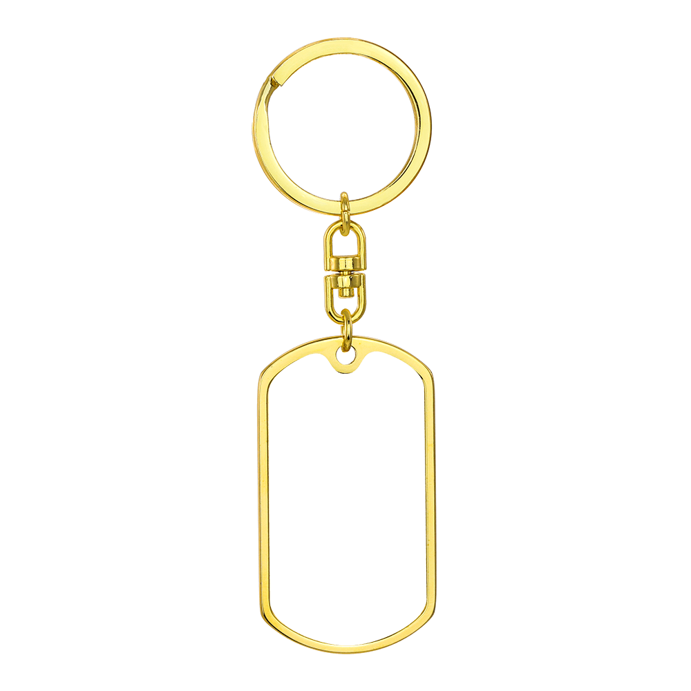 Cat Portrait Dog Tag Keychain
