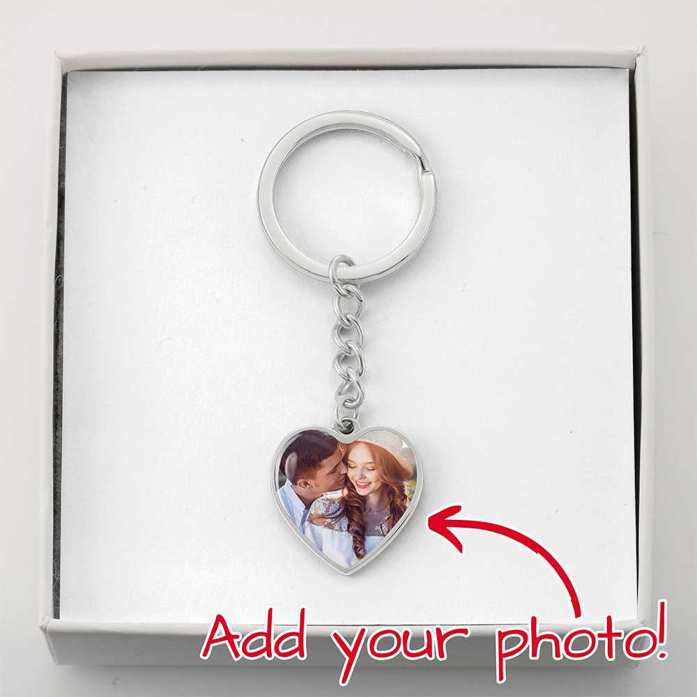 Graphic Heart Keychain