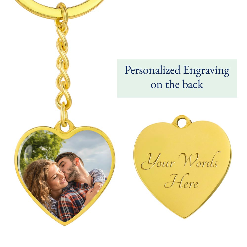 Graphic Heart Keychain