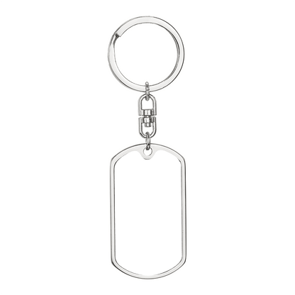 Cat Portrait Dog Tag Keychain