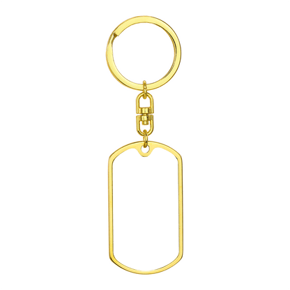 Cat Portrait Dog Tag Keychain