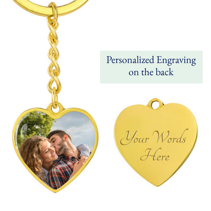 Graphic Heart Keychain