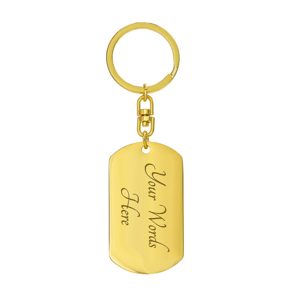 Cat Portrait Dog Tag Keychain