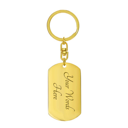 Cat Portrait Dog Tag Keychain