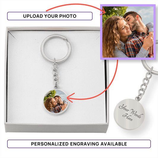 Photo Circle Keychain